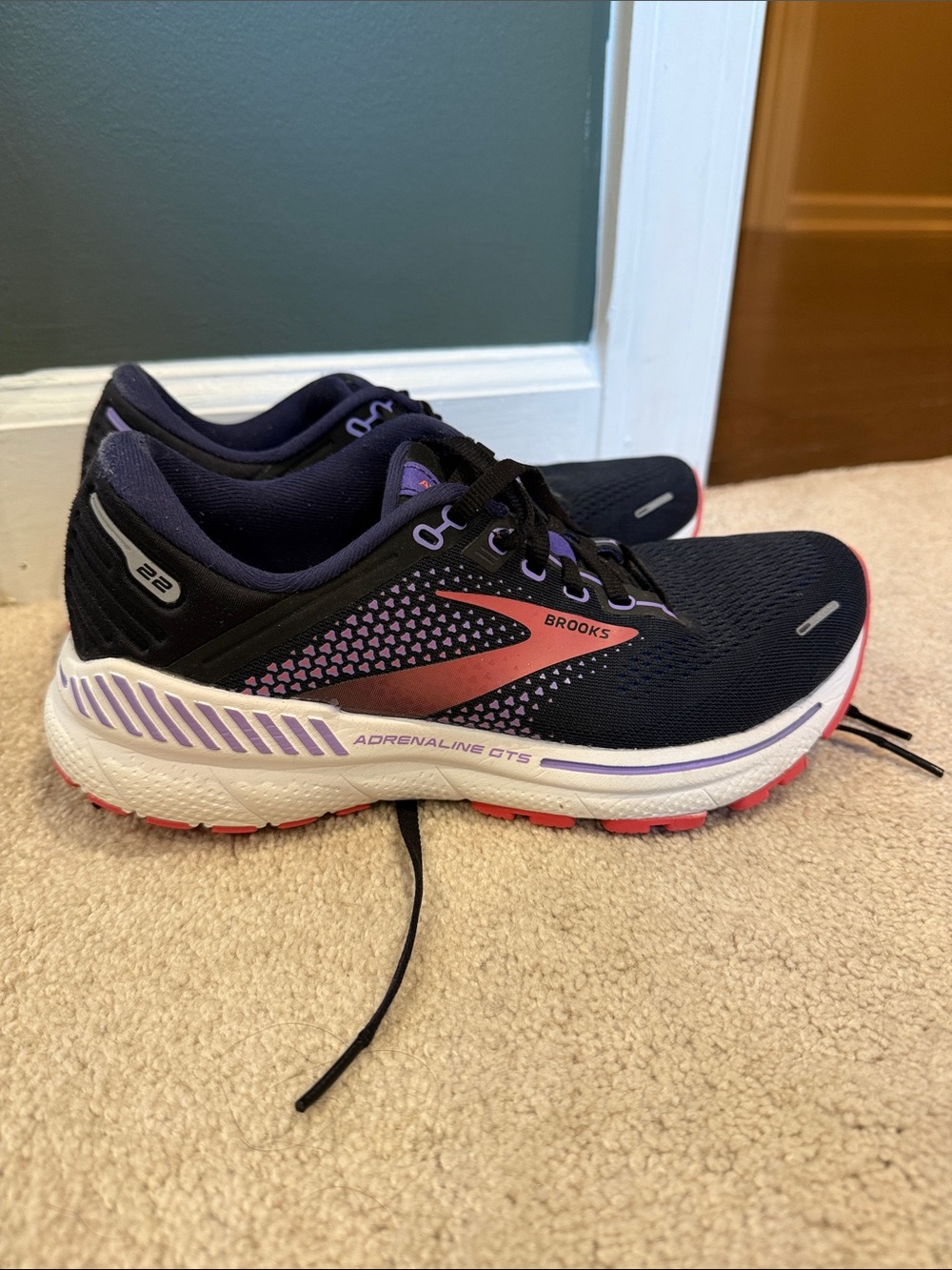 Brooks Women's Adrenaline GTS Navy Black with Pink Accents